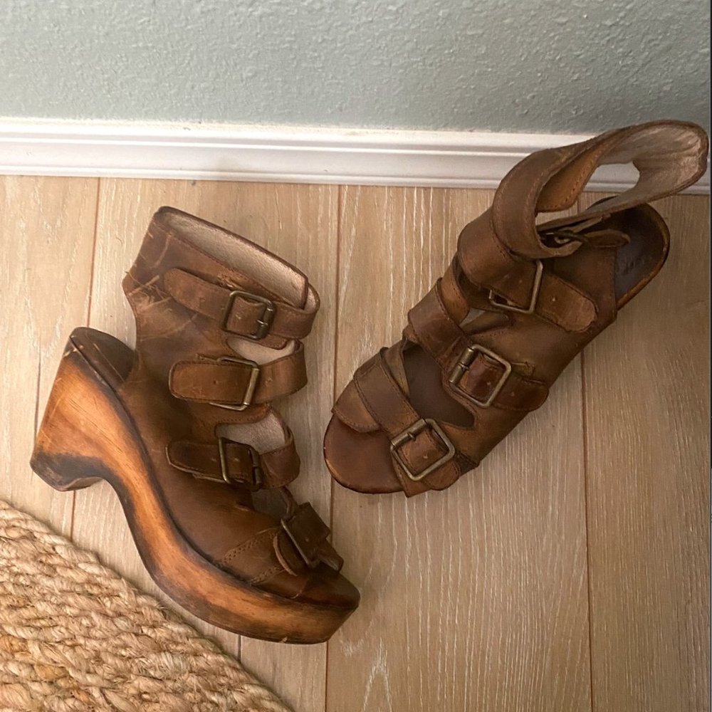 COPY - Freebird strap sandal/clog. Leather